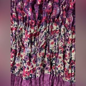 💛TODAY***$10***Decorative designer scarf with floral rose, pink, lavender tones